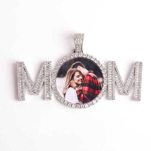 Custom MOM Photo Necklace