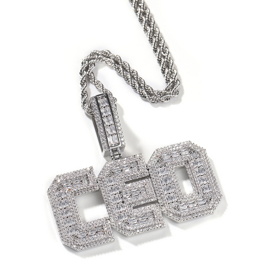 Sqaure Letter Nameplate Necklace